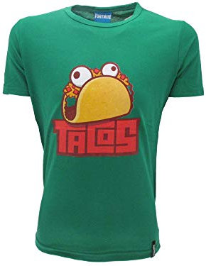 Epic Games Original Fortnite T-Shirt für Kinder Jungen Tacos Trikot grün, Grün 14-16 Jahre
