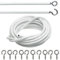 InicioElabador Cable Cortina Blanco 2M 3M 4M 5M con Gancho Y Ojales Gratis (4 M)