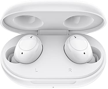 OPPO Enco Buds Wireless Headphones, Up to 24 Hours Runtime, Headphones: 40 mAh, Charging Case: 400 mAh, Strong Bass HD Sound, Call Noise Cancellation, Bluetooth 5.2, USB Type-C, White
