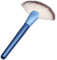 U-K Pinceau de maquillage grand éventail Blending Highlighter Pinceau poudre contour du visage bleu Pratique et populaire