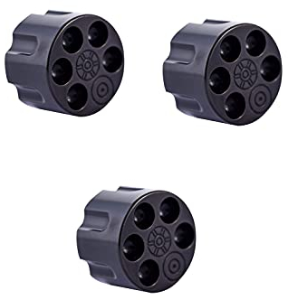 Guyker 3Pcs Guitar Potentiometer Control Knobs for 6mm(0.24”) Dia. Shaft Pots - Knurled Volume and Audio Switch Knob Replacement for Electric Guitar or Precision Bass - Brass, CNC Machined (Black)