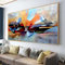 Buddha Lord Große Gerahmte Leinwanddrucke - Ölgemälde Wandkunst Bild für Wohnzimmer Abstrakte Leinwand Malerei Poster 70x160cm (28x63in) Mit Rahmen