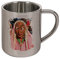Ocadeau Tasse en INOX argenté personnalisé avec Photo imprimée – Petit mug léger en INOX Personnalisable – Tasse à Imprimer avec Photo/Image
