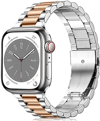 Netolo Bracelet en Métal Compatible avec Bracelet Apple Watch Series 11 10 46 mm 44 mm 42 mm 45 mm 49 mm - Bracelets de Remplacement en Acier Inoxydable pour iWatch Series 11 10 9 8 7 6 5 4 3 2 1 SE