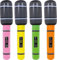 Inflatable Guitar - 16/40cm Tall Neon Inflatable Microphone - Karaoke Party Decoration, Fun Present, Photobooth Accessory