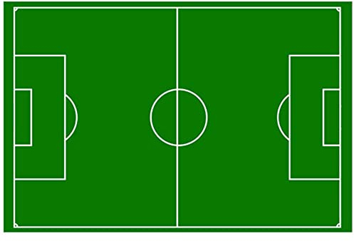 Tortenbild Fußballfeld-Tortenaufleger in verschiedenen Größen rechteckig (38 x 28 cm) - Tortenbild-Druckerei - 1 Stück - Grün - Fußballparty - Sport