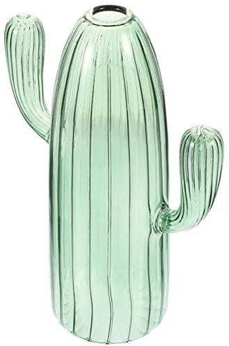 Beavorty Vase Verre Forme De Cactus pour Décoration Intérieure Vase Hydroponique Esthétique pour Fleurs Fraîches Et Séchées pour Maison Bureau Couleur Verte