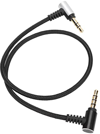 TRS-zu-Trrs-Mikrofonkabel 3,5 Mm TRS-zu-Trrs-Kabel, Schwarzes Kupfer, TRS-zu-Trrs-Adapter, Multifunktionales 3,5-mm-Mikrofonkabel, Passend für Rode Sc7, 35 cm, 13,8 Zoll