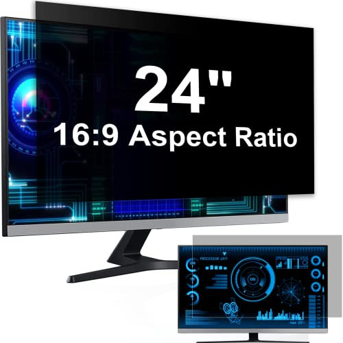 Monitor Filtro Privacy Schermo 24 Pollici 16:9, Rimovibile Pellicola Anti Luce Blu Antiriflesso de Protezione Screen Privacy Filter Compatibile con HP/dell/Acer/Lenovo/Thinkpad/Samsung/ASUS/Sony