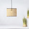 Lightbox Boho Hängelampe - Pendelleuchte im Natural Stil mit Rattan & kürzbarem Kabel - 174 cm Höhe - Ø 30 cm - E27 Fassung - max. 60 W - aus Rattan/Metall in Hell Braun/Schwarz