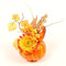 ENLACE Kürbis Deko, Künstliche Kürbis-Dekorationen, mit Sonne Blume und Gelb Gebogene Melone, Kürbis Tischdekoration für Halloween Erntedankfest Thanksgiving Herbst Dekoration