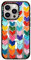 CASETiFY Impact Case for iPhone 15 Pro [4X Military Grade Drop Tested / 8.2ft Drop Protection/Compatible with Magsafe] - Clear Polka Daub Hearts - Clear Black