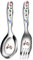 JOCXZI Couverts pour Enfants,Ensemble cuillère et Fourchette pour Enfants en Acier Inoxydable 316, Cadeaux pour Filles à l'école à la Maison (2 pièces)