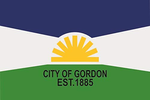 U24 Aufkleber Gordon City (Nebraska) Flagge Fahne 12 x 8 cm Autoaufkleber Sticker