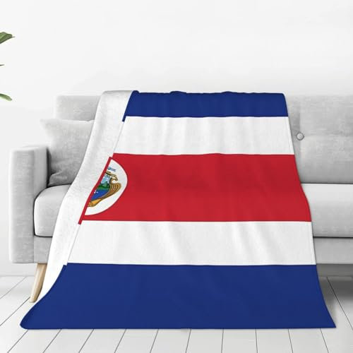 Süße Decke mit Costa-Rica-Flagge, superweich, 152,4 x 127 cm, für Bett, Couch, Stuhl, Camping, Wohnzimmer, Büro