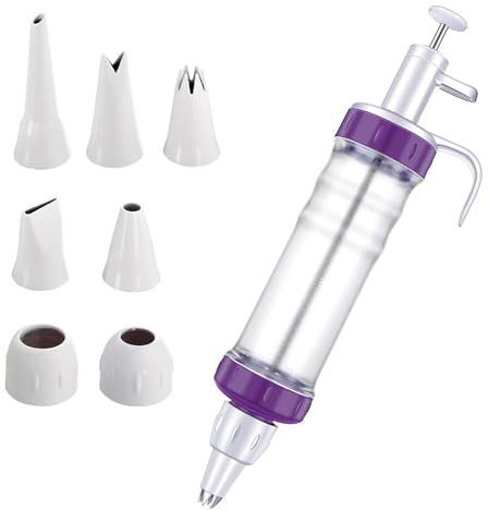 Kit di tubazioni per glassa, kit multifunzionale per decorazione torte, 8,5 x 5,7 x 27,7 cm, strumenti per la decorazione di torte, set di sacchetti per glassa e ugelli, kit per tubazioni per torte,
