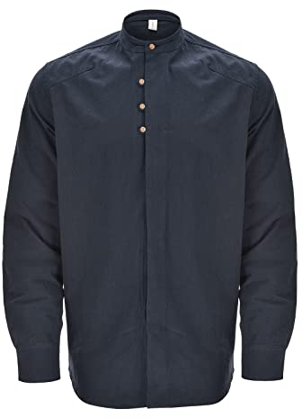 Chemises en Lin Solid Homme Manches Longues Col Mao Couleur Uni Printemps Et Été Shirts Affaires Chemise Coupe Droite Henley Shirt Chemise Blanche Homme