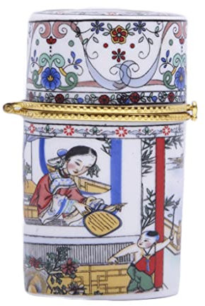 ETHORY Pratico Porta stuzzicadenti in Ceramica con Coperchio Porta stuzzicadenti Contenitore per Ispessimento Dispenser per stuzzicadenti Contenitore per stuzzicadenti Vintage creatività