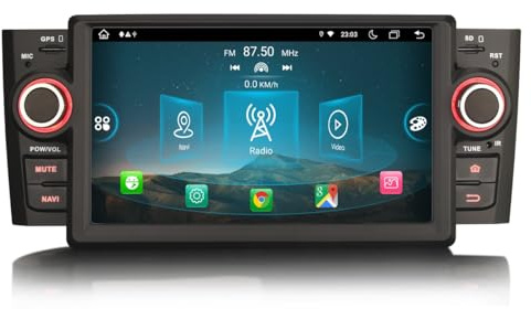 GONFEN Acht-Kern Android 13 DAB+ Autoradio Für Fiat Punto Linea mit Navigation GPS 4GB+64GB Unterstützt Wireless Apple CarPlay Android AUTO WiFi CANBus SWC Bluetooth 5.0 USB 4G DSP FM RDS Radio DVB-T2