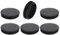 QUARKZMAN 6 Pcs Bouchon en Plastique Rond, Bouchons d'Extrémité de Tube Noirs, 70mm(2.76 Pouce) pour Pieds de Meubles, Protection de Glissement pour Chaise, Canapé, Table, Étagère