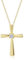 GAVU Damen Halskette mit Zirkonia-Kreuz Anhänger und 925 Sterlingsilber Kette Vergoldete Kette für Frauen