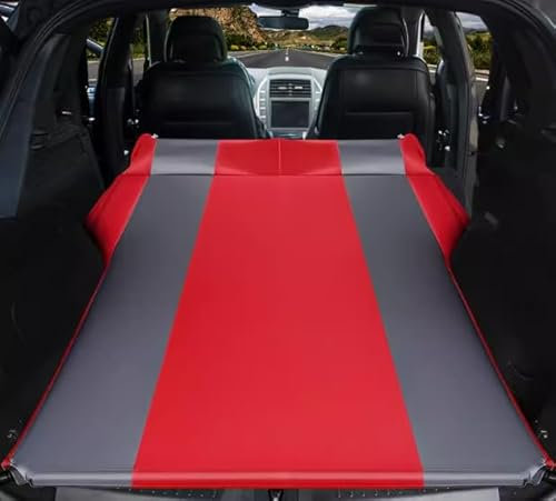 XZDGDXZY Auto Luftmatratze Bett für Tesla Model Y 2021 2022 2023,Auto Matratze Auto Stamm Matratze Bett mit Luftpumpe Auto Reisematratze Accessories,B-Red Gray