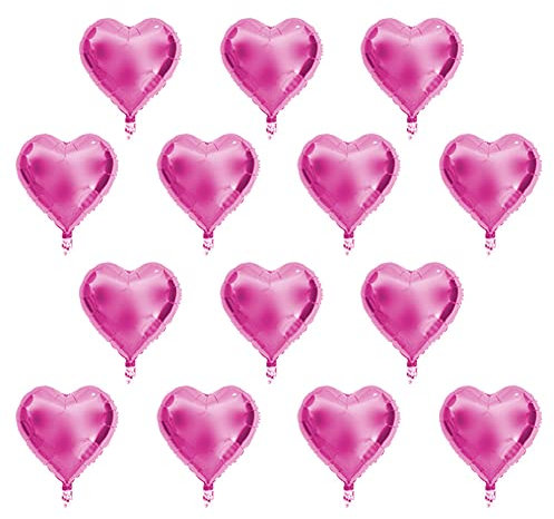 10 Stück 10 Zoll Herz-Aluminiumfolienballons, Liebesherz-Folienballon, Mini-Herzförmige Luftballons, Dekorationsballon, Folienballons für Helium, für Party, Hochzeit, Geburtstag,