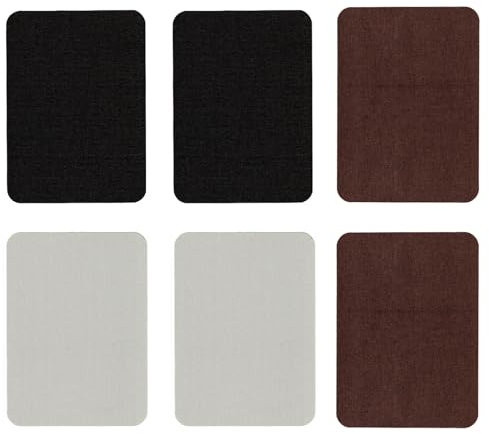 HXSYKJDM 6PCS Leather Repair Patch, 20.5 * 28CM Canvas Repair Patch, Self Adhesive Fabric Patches, Waterproof Linen Canvas Repair Tape for Sofas Car Seats