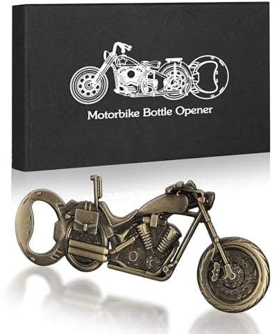 MEETOZ Unique Motorcycle Beer Gifts for Men Vintage Motorcycle Bottle Opener, Fathers Day Gift Christmas Birthday Gift for Him Dad Husband Grandpa Boyfriend