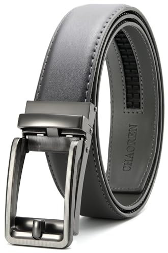 CHAOREN Ledergürtel Herren – Automatik Gürtel Herren ohne Löcher für Anzug und Freizeit (Breit 35mm)