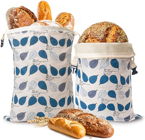 Wiederverwendbarer Bienenwachs-Brotbeutel für hausgemachtes Brot, extra große Baumwoll-Sauerteig-Brotaufbewahrungsbeutel, gefriergeeignet, Brothalter für Bäcker