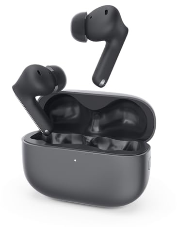 Lenovo TWS Earbuds - Auriculares inalámbricos con cancelación Activa de Ruido, Sonido Dolby Atmos, ENC de 3 micrófonos, IP55, Gris Trueno