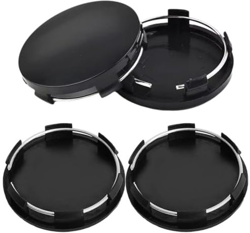 Nabendeckel Vw,4 Stück Felgenkappen, Radnabendeckel, Radnabenkappen, Nabendeckel, Nabenabdeckung, Radnabenabdeckung(60Mm-Black),Od 60Mm Id 56Mm,