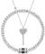 FackLOxc 2pcs Stainless Steel Heart Key Pendant Necklace Lock Charm Bracelet Unique Bangle Couple Jewelry Valentine's Day