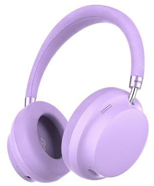 Raycon Essential Bluetooth Kopfhörer - Over The Ear, Active Noise Cancelling Wireless Kopfhörer + Bewusstseinsmodus, Bluetooth Headset mit Mikrofon, 50 Stunden Akkulaufzeit (Lila)