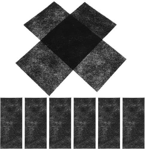BESTOYARD 10 Sheets Black Fibre Carbon Charcoal Vent Filters for Air Conditioner with Versatile Usage and Can be Cut for Other Projects, for Home Air Outlet Dust and Heater