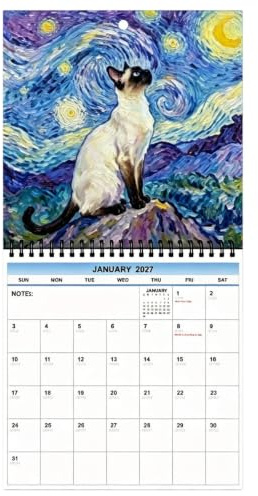 Calendrier mural artistique Agenda Peintures Célèbres Du Monde