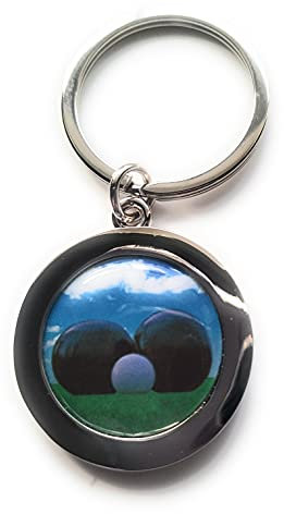 Purple Petals Jewellery Box Handmade Silver Plated - Lawn Bowls Inspired Keyring - Boxed Gift
