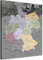 LANA KK - Premium Pinnwand Deutschlandkarte - Edelgrau - Deutsch - in 40 x 60 cm, stabile Rückwand zum Pinnen inkl. Starterkit - Leinwand-Kunstdruck Wandbild Landkarte XXL