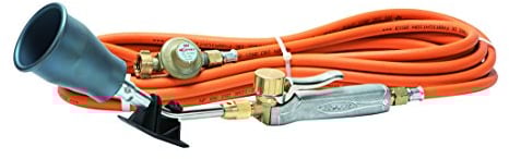 Chalumeau - Décapeur Thermique - Chalumeau Soudure - Chalumeau Oxygène - Lampe à Souder - Pack TITANE Spécial Relevés Composé d'1 brûleur + 1 Col + 1 Manche + 10 m de Tuyau + 1 Détendeur - EXPRESS