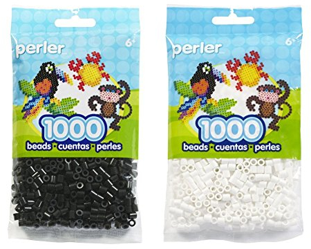 Perler Perlentasche, Bündel mit Schwarz und Weiß