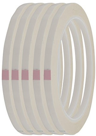 Sourcingmap 6 mm larghezza 50 m lungo lato singolo Strong nastro autoadesivo Mylar bianco 5PCS