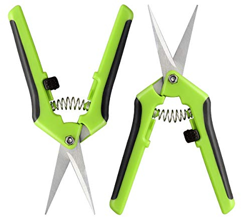 OUNONA 2 st Klein Gartenschere, Hand Gartenschere Baumschere Ergonomisches Rebenschere, Astschere Bonsai Schere Baumschere Ernteschere, Pruning Shears Garden Scissors für Bonsai Pflanzen Blumen Ernte