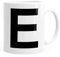 MoonWorks Kaffee-Tasse Buchstaben Buchstabe Arial Bold glänzend Kaffeetasse Teetasse Keramiktasse E weiß Unisize