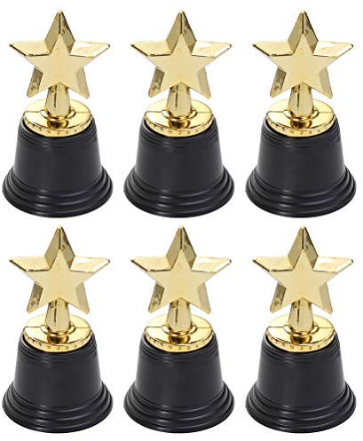 12Er Set Goldene Stern-Trophäen Für Partyspiele, Zeremonien, Sportveranstaltungen Und Gastgeschenke