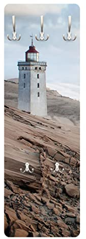 Bilderwelten Garderobe - Leuchtturm in Dänemark, Größe HxB:119cm x 39cm