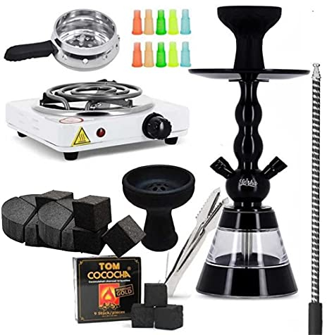 HND Pack Chicha Alu 3B Design Economique + Allume Plaque + Chauffe Charbon + Charbons à Narguilé