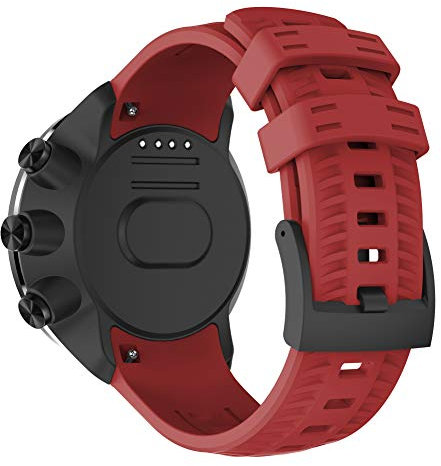 TOPsic Straps Suunto 9, Classic Silicone Replacement Soft WristBand with Metal Clasp for Suunto 9 Baro/Suunto 7/Suunto 9/Suunto D5/Suunto Spartan Sport Wrist HR Smart Watch
