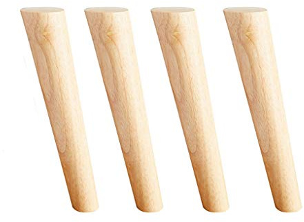 Mobilier En Bois Massif Pieds De Remplacement à Cône Oblique, Pattes De Support, Avec Plaque De Montage Et Vis,Meubles Jambes Pour Canapé Tv Armoire Table De Chevet Quatre Pièces(60cm)