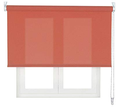 VIEWTEX Seitenzugrollo Lichtdurchlässig L2000 Koralle 135 X 250 cm 5 Jahre Garantie